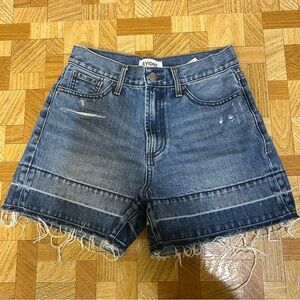 EVIDNT COTTON Women's Blue Denim Shorts